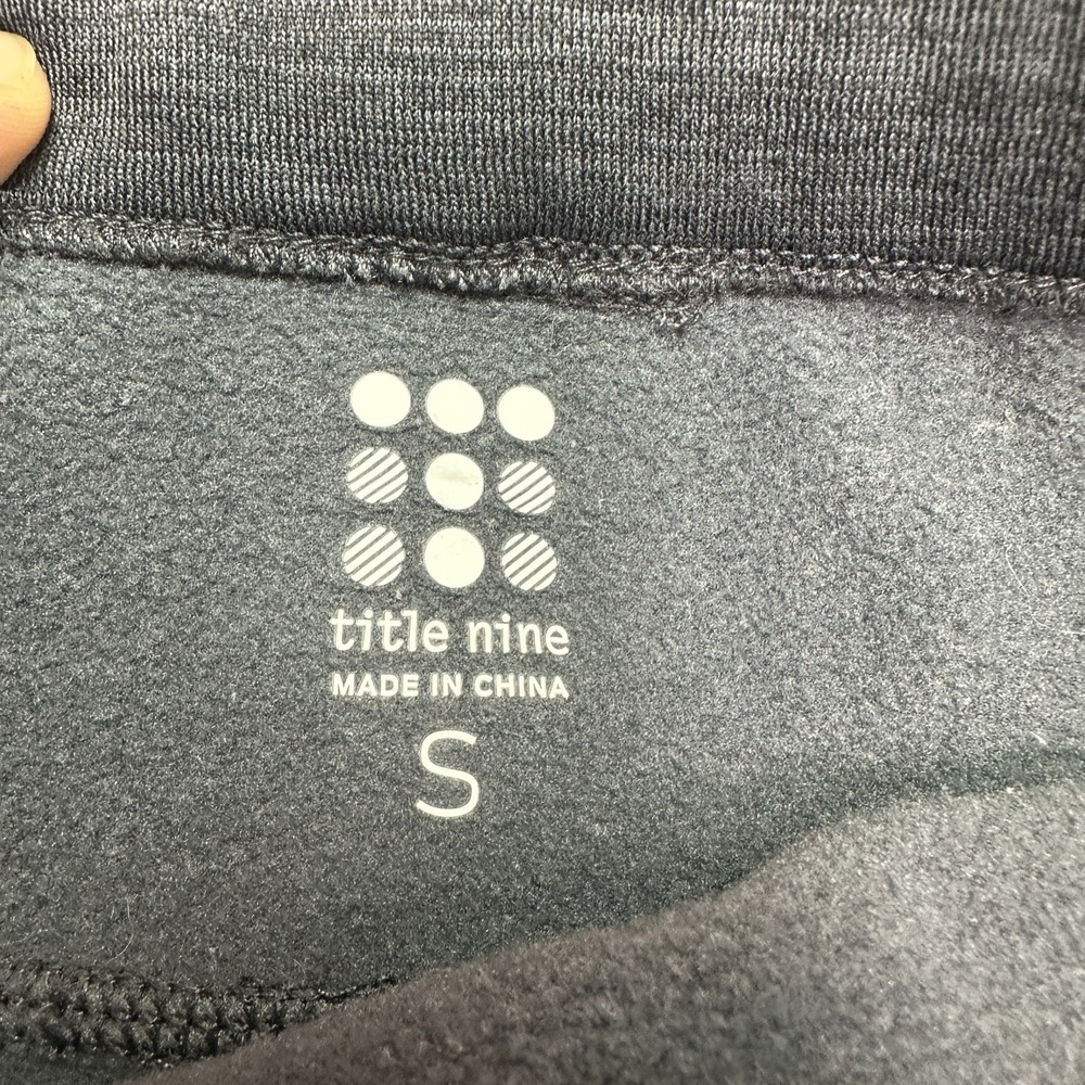 Title Nine Crash Polartec Fleece Lined Tights Heathered Grey Gorpcore Granola SM - Picture 3 of 11